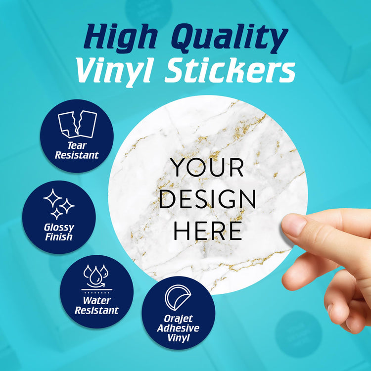 100 Custom Vinyl Stickers (100 Count)