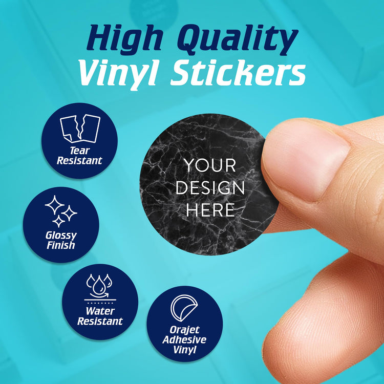 Custom Vinyl Stickers Your Image (100 Count)