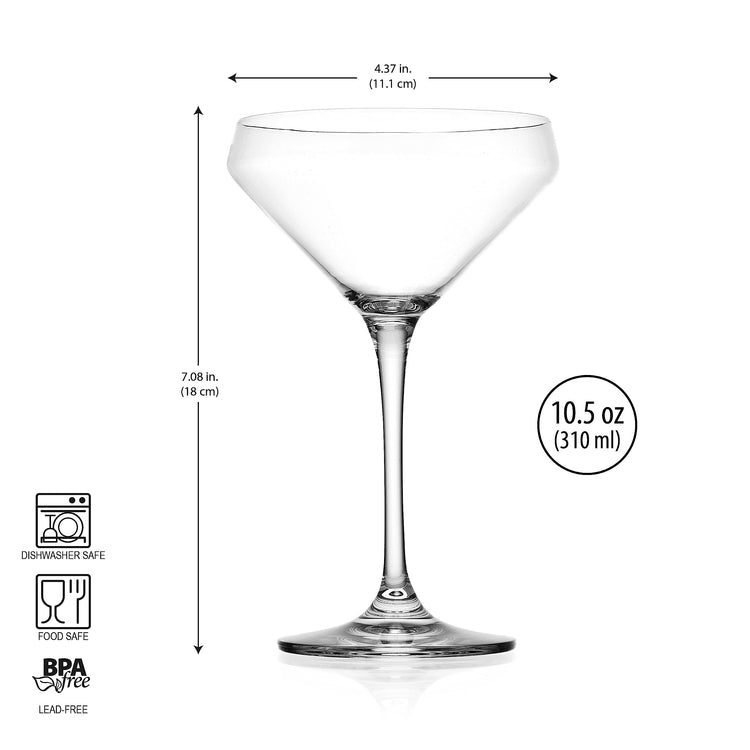 Martini Glasses Set of 4 Cocktail Glasses (4 Count)