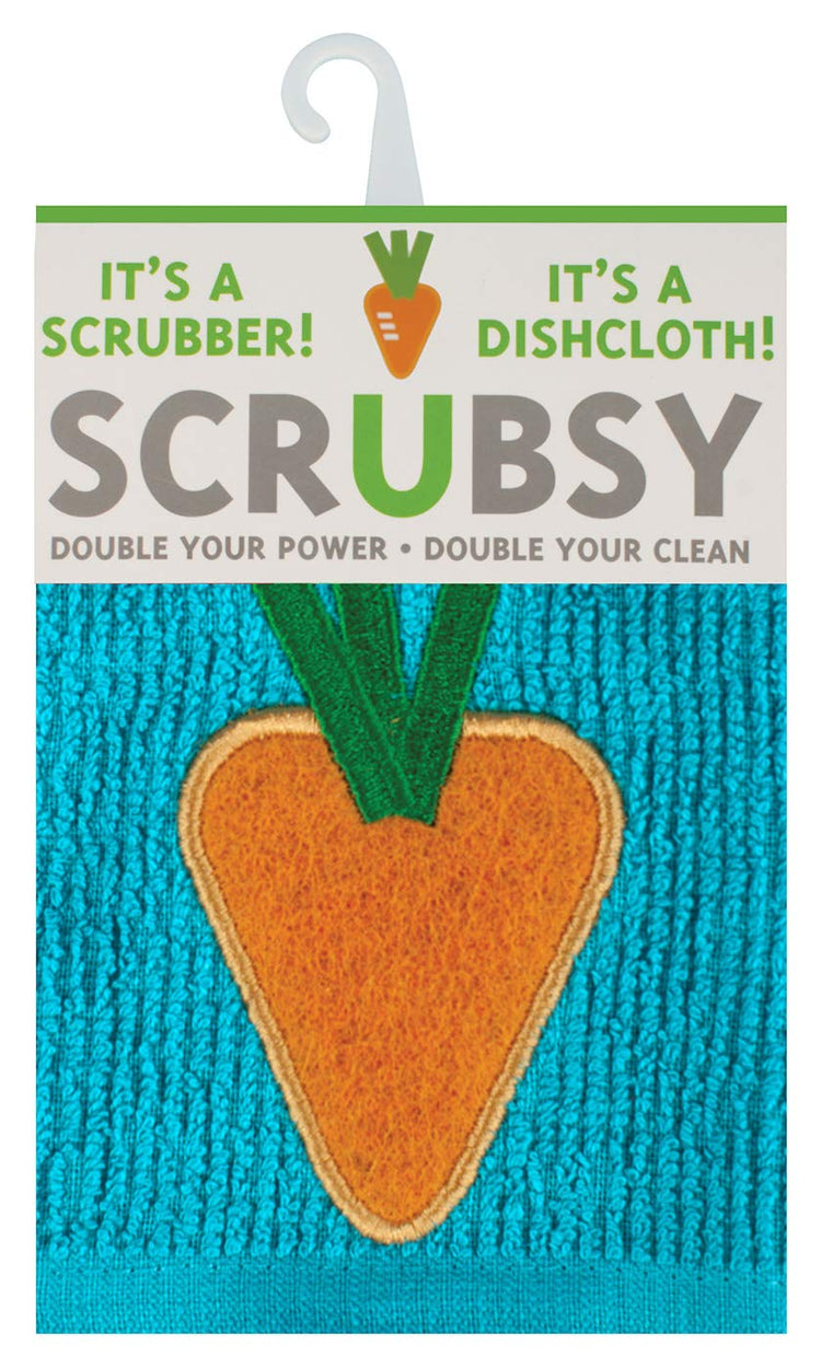 MÜkitchen SCRUBSY 100% Cotton Kitchen Dish Cloth with Built in Scrubber