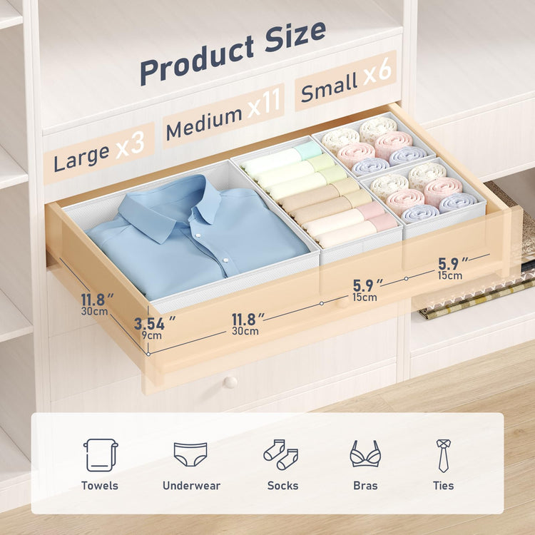 Drawer Organizer Clothes (20 Count)