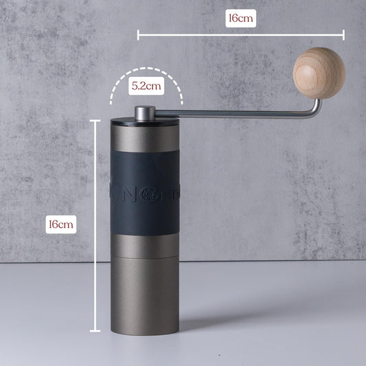Gray】KINGrinder K1 Manual Coffee Grinder Straight Handle Stainless Burr