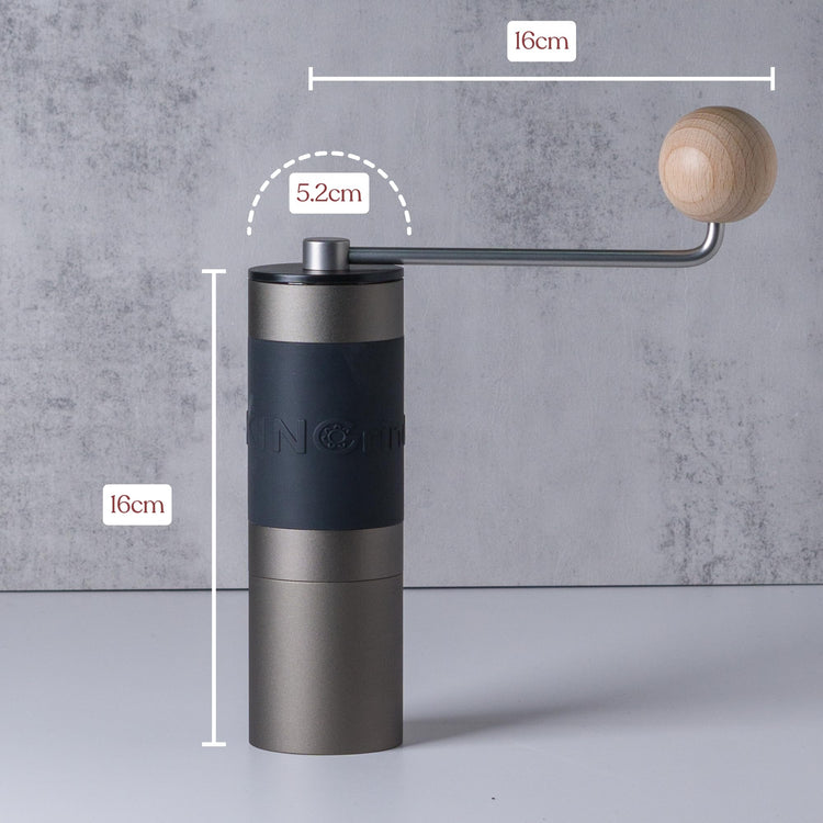 Gray】KINGrinder K1 Manual Coffee Grinder Straight Handle Stainless Burr
