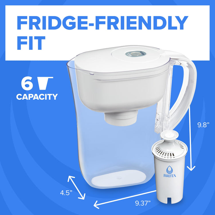 Small 6 Cup Water Filter Pitcher