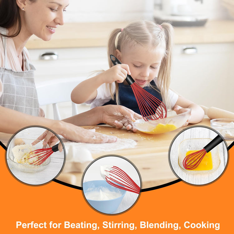 4 Pieces Silicone Whisks Set (4 Count)