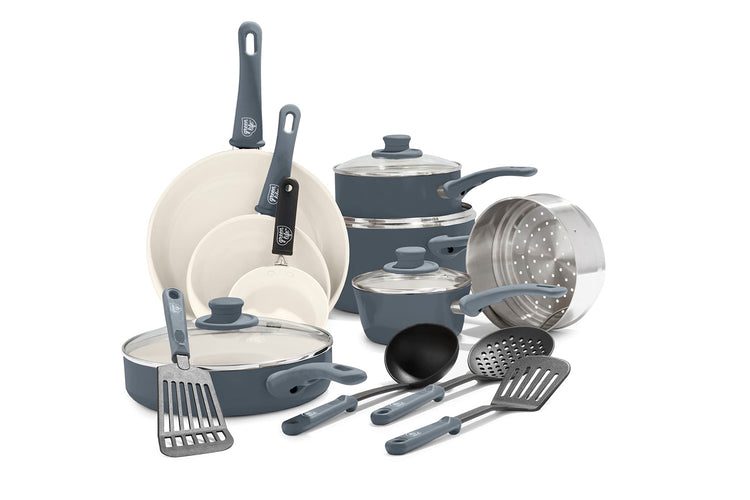 16 Piece Ceramic Nonstick Pots & Pans Cookware Set