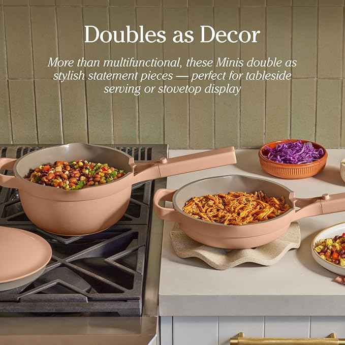 Our Place Mini Cookware Duo | 6-Piece Ceramic Cookware Set with Mini Always Pan & Mini Perfect Pot | Induction & Oven Safe up to 450°F | Nonstick, PFAS-Free Non-Toxic Cookware | Sage