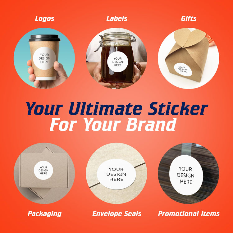 Custom Vinyl Stickers Your Image (100 Count)