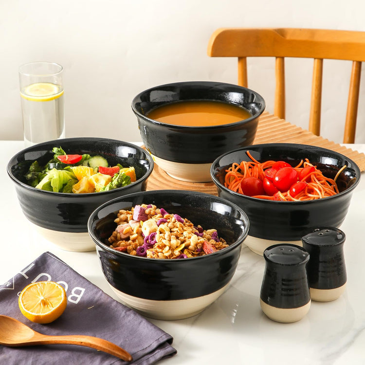 Large Ceramic Soup Bowls Set of 4 (4 Count)