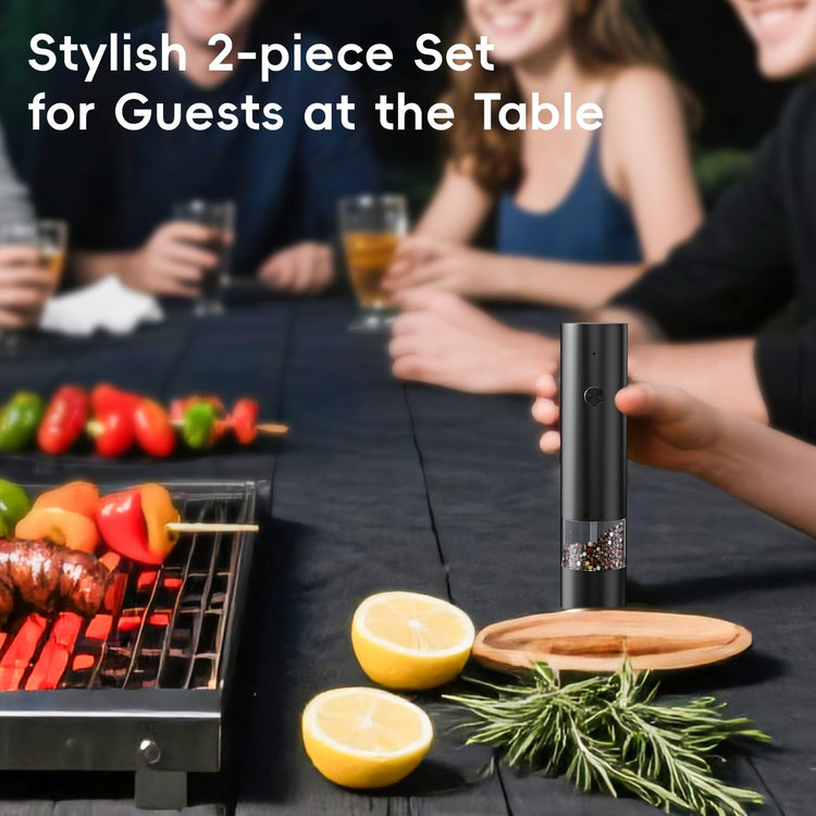 Electric Salt and Pepper Grinder Set