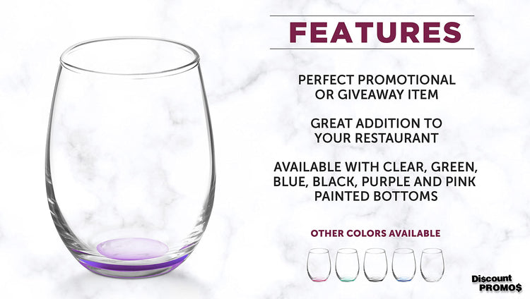 Stemless Wine Glasses by ARC 5.5 oz. Set of 12 (12 Count)
