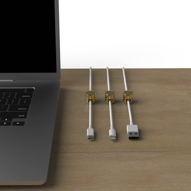 Cable Anchors for Desk Organization Gold