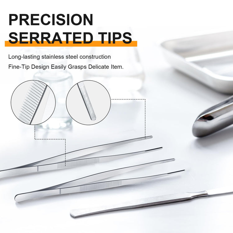 4 Packs 12 Inch 10 Inch Bar Tweezers Silver Cocktail Tongs Kitchen