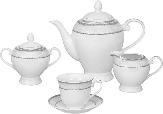 Lorren Home Trends 57-Piece Porcelain Dinnerware Set, Ballo, Service for 8