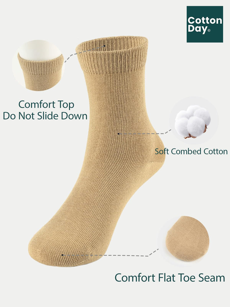 Unisex Kids Boys Girls Soft Cotton School Socks 6 (6 Count)