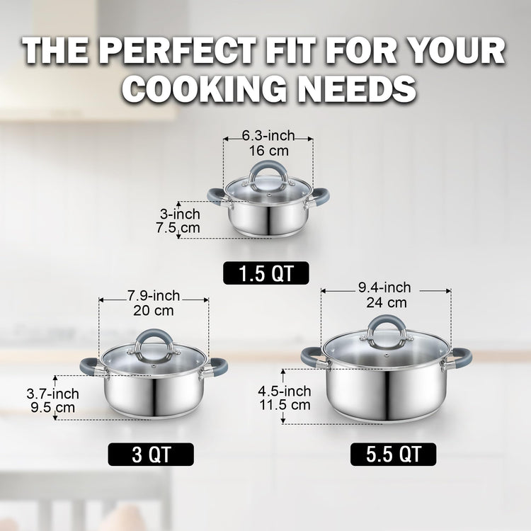 Basics Stainless Steel Cookware Sets
