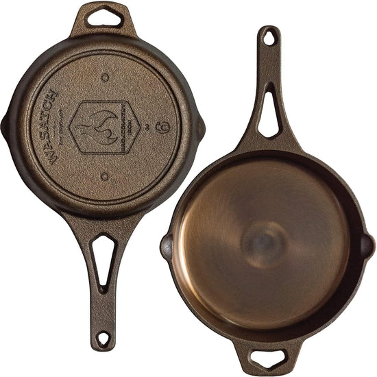 Backcountry Iron 6 Inch Smooth Wasatch Pre-Seasoned Round Cast Iron Skillet - Nestoria