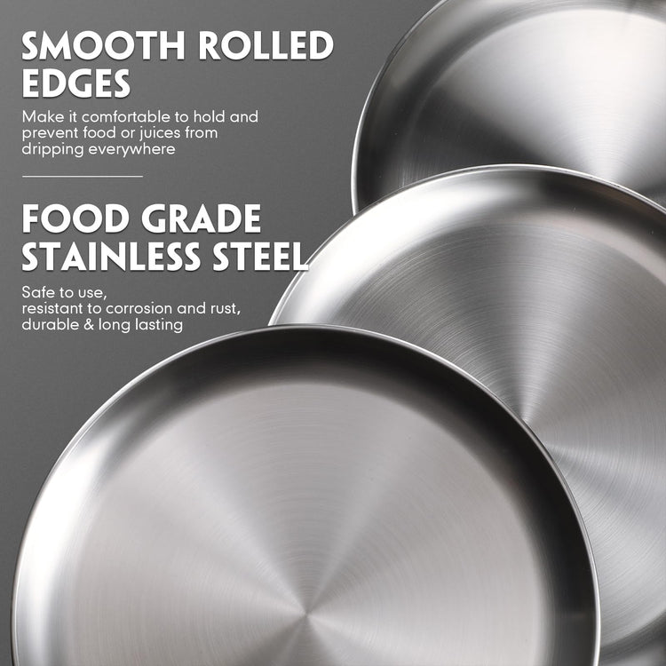 8 Pieces Silver Pizza Pans 9 Inch Bakeware (8 Count)