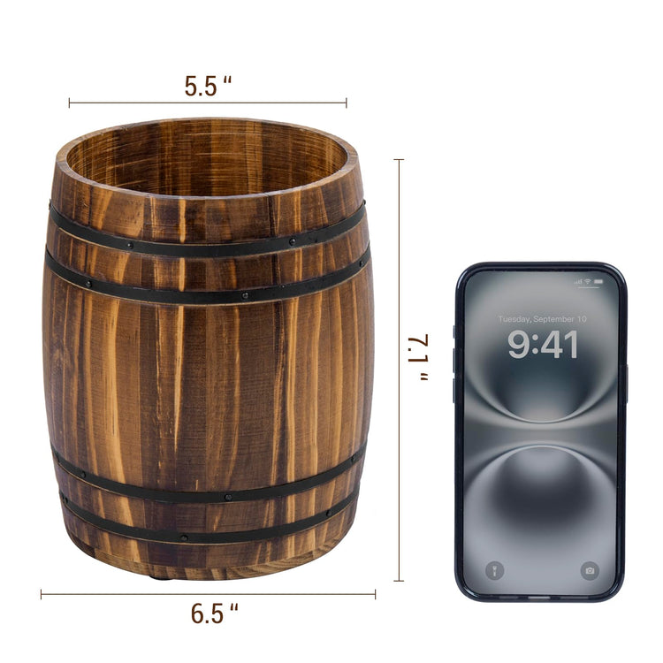 Wine Barrel Design Kitchen Utensil Crock
