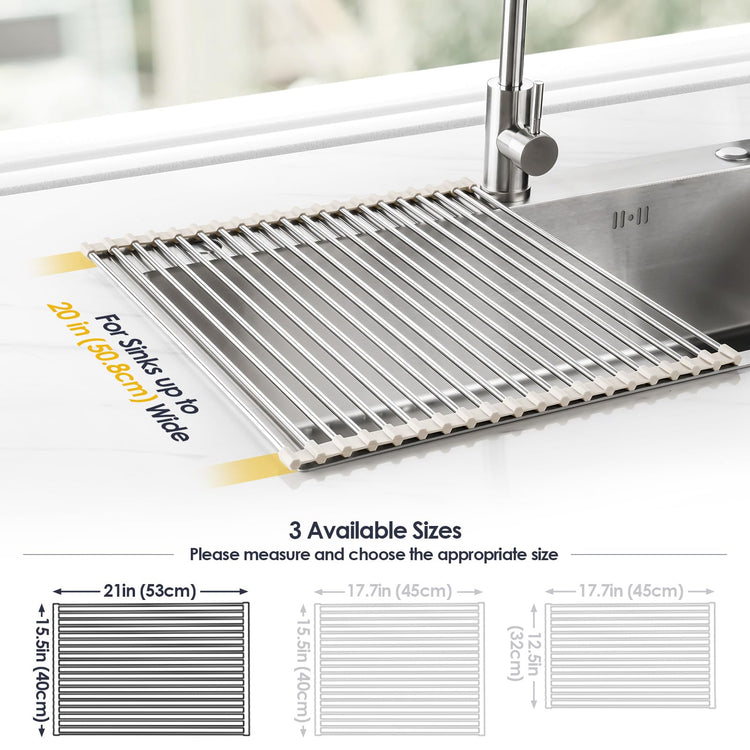 Roll Up Dish Drying Rack Over Sink