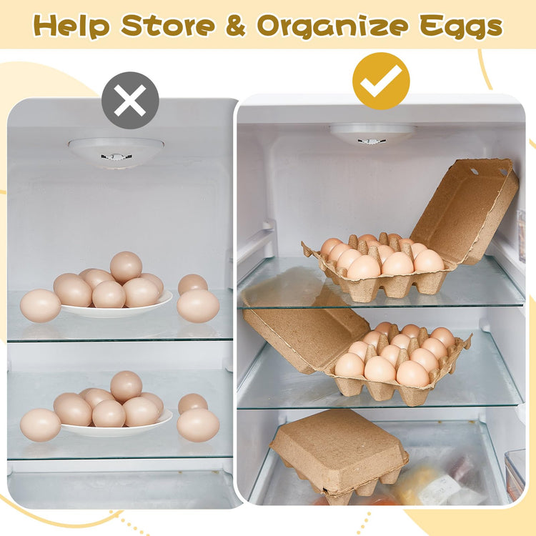 50 Pcs Egg Cartons Bulk 3x4 Style Egg Storage Containers Holder for Fresh Duck Quail Storage Kitchen Family Farmhouse (50 Count)