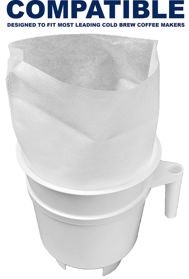 50 Pack) Cold Brew Coffee Filters, 12" x 13", Compatible with Leading Home Cold Brew Makers and Systems (50 Count)
