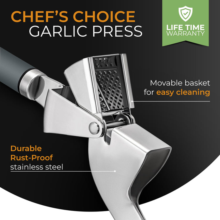 Garlic Press and Peeler Set