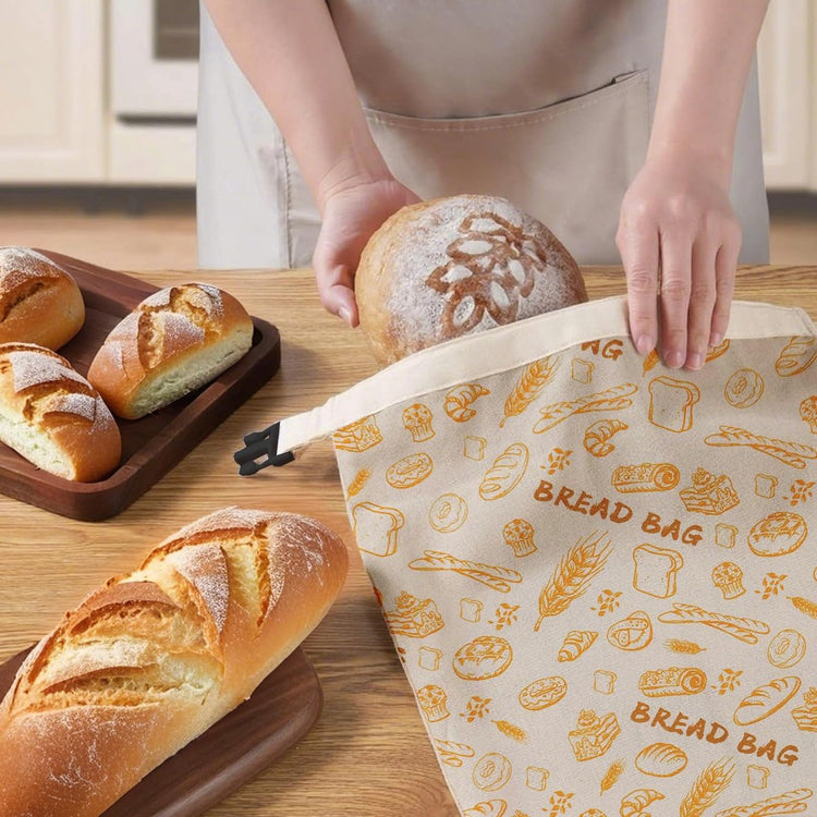 2 Pack Reusable Beeswax Bread Bags for Sourdough,Reusable Cotton Beeswax Bag for Homemade Bread,Freezer-Friendly&Freshness Preservation Storage to Keep Fresh 17x13in
