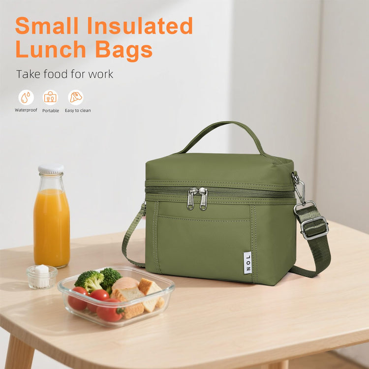 NOL Insulated Lunch Bags for Women Cooler Bag Lightweight Nylon Waterproof Lunch Box for Work