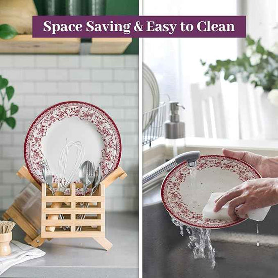 TUDOR Royal Collection 12-Piece Round Porcelain Dinnerware Set, Service for 4 with Dinner Plates, Bowls, and Salad Plates, Aster Pink Red Floral Design, High Gloss Finish, Durable & Premium Quality