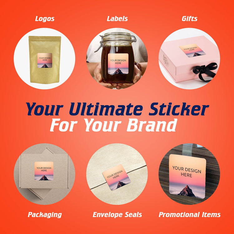 Custom Vinyl Stickers Your Image (100 Count)