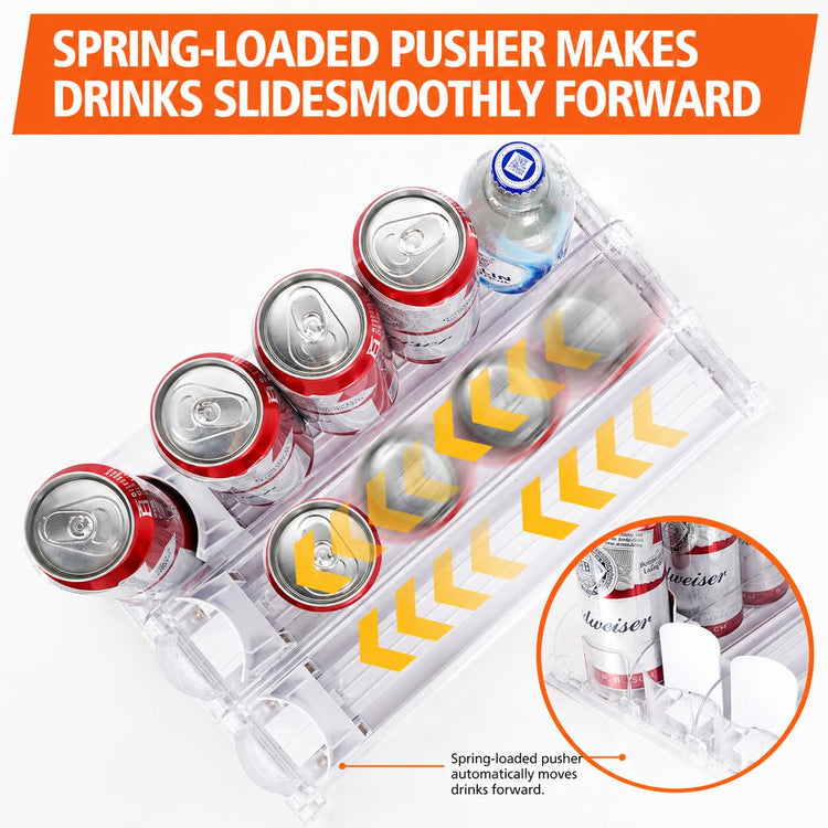 Stackable Soda Can Organizer for Refrigerator
