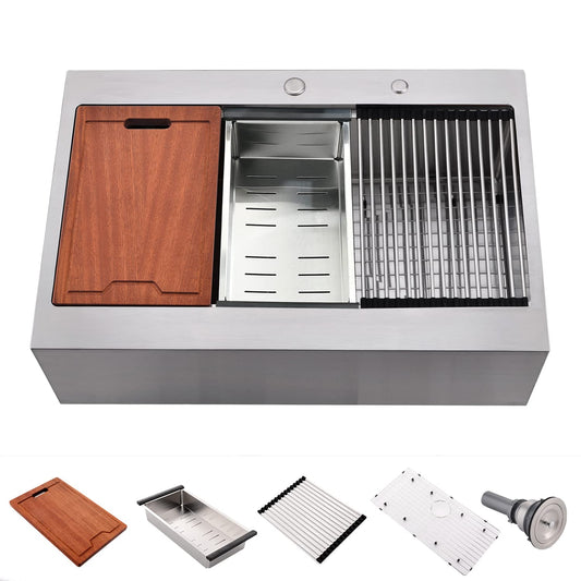 33 Inch Farmhouse Kitchen Sink Drop In