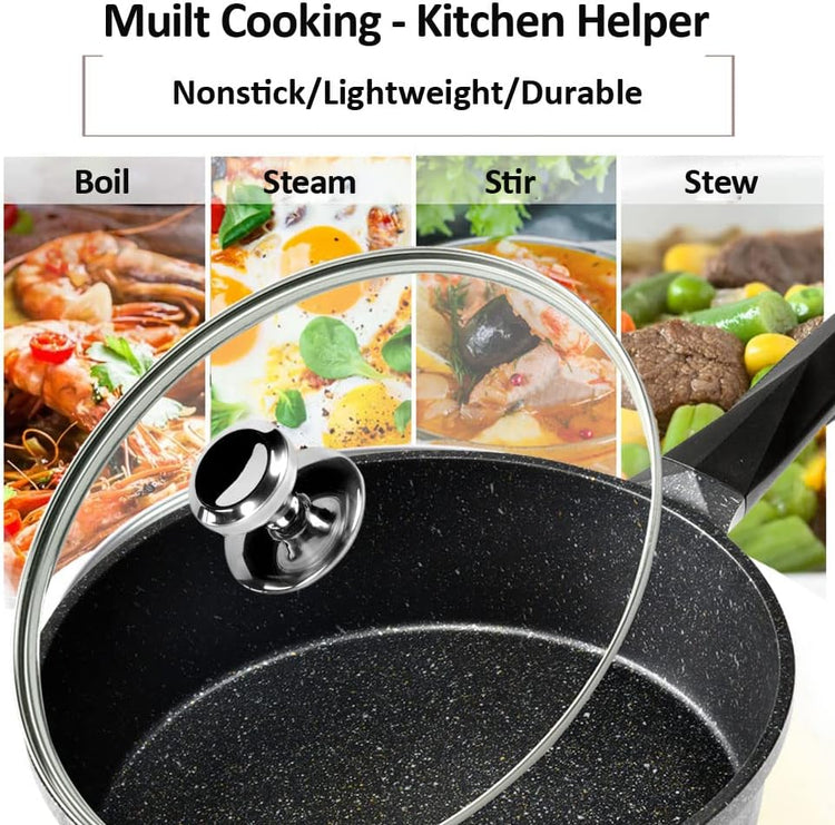12" Glass Lid for Frying Pan, Tempered Replacement Cover Compatible with All 12 inches Cookware for Skillets, Round Cast Iron, Cast Aluminium, Stainless Steel Pans &Pots