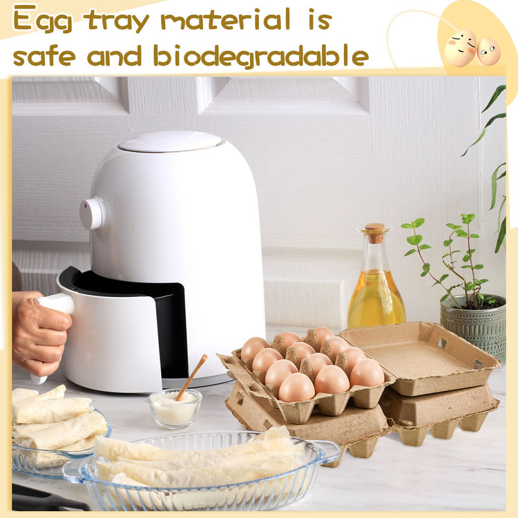 100 Pcs Egg Cartons Bulk 3x4 Style Egg Storage Containers Holder for Fresh Duck Quail Storage Kitchen Family Farmhouse (100 Count)