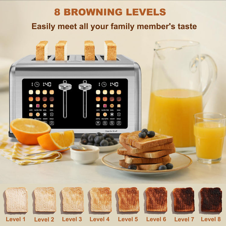 4 Slice Toaster Touch Screen