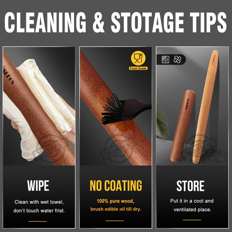 French Rolling Pin Set (2 Count)