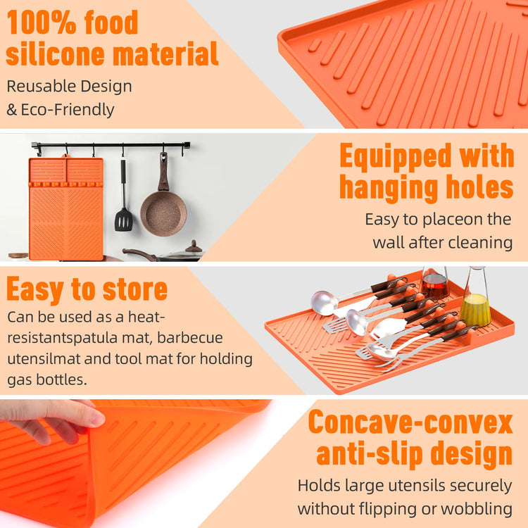 Silicone Grill Mat Compatible with Blackstone