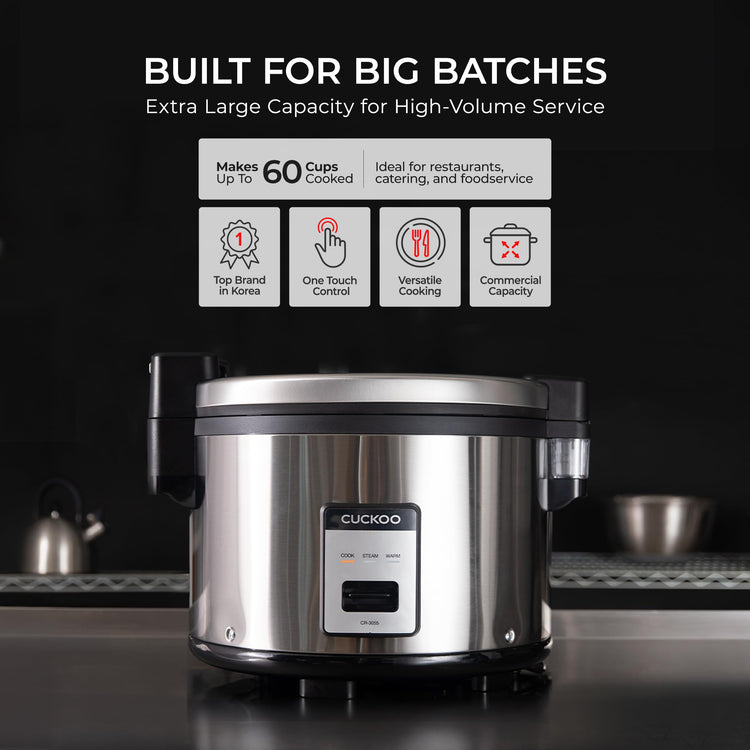 Commercial Rice Cooker and Warmer (30 Count)