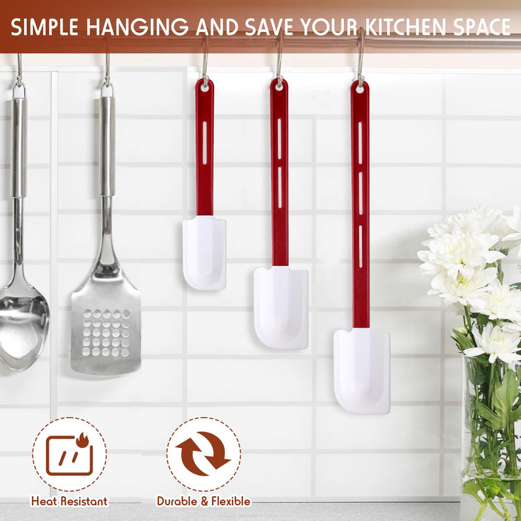 6 Pcs Rubber Spatulas Silicone Heat Resistant (6 Count)