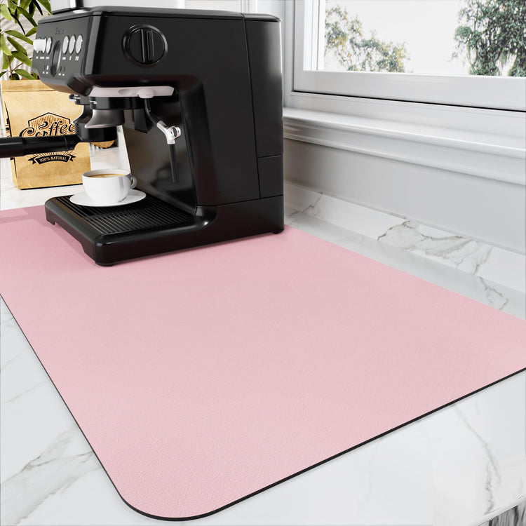 Coffee Mat Absorbent Hide Stain Rubber Backed Dish Drying Mat for Kitchen Counter