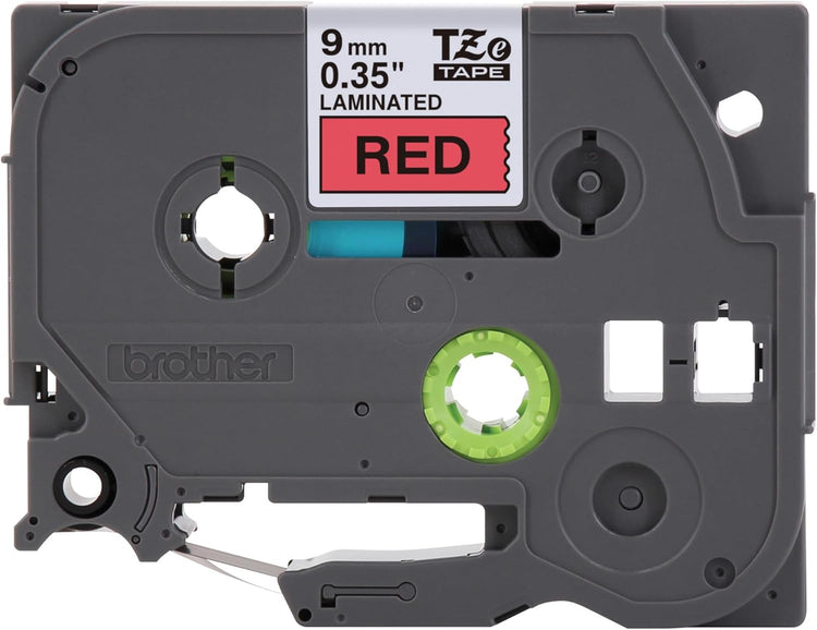 Brother Genuine P-Touch TZe Black Print on Red Label Tape (TZe421), Laminated,3/8in x 26.2ft (9mm x 8m), for Select P-Touch Label Makers, Durable, Water-Resistant, Indoor/Outdoor Use
