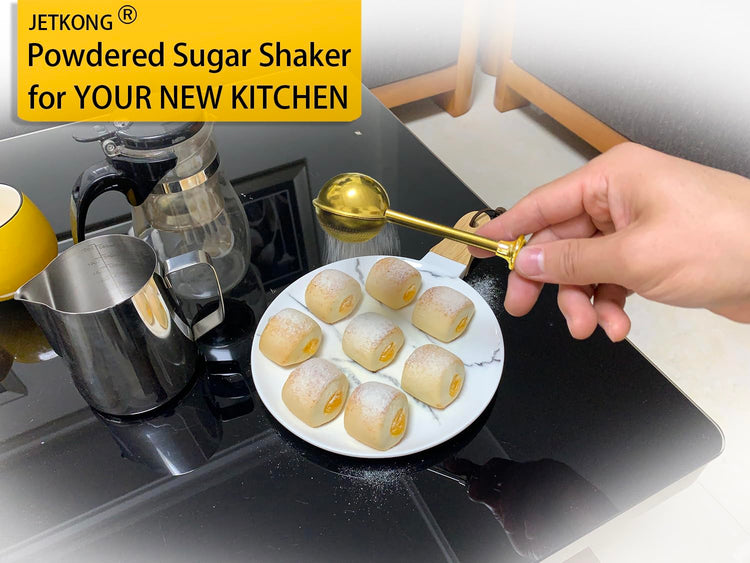 Powdered Sugar Shaker Duster Flour Dispenser Shaker with 18