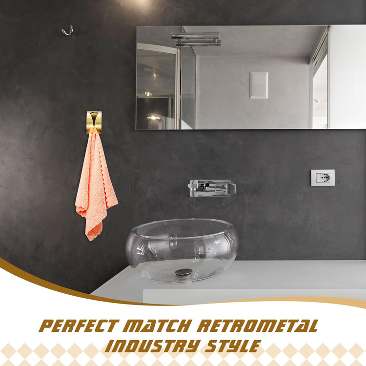4 Pcs Self Adhesive Kitchen Towel Hook Holder (4 Count)
