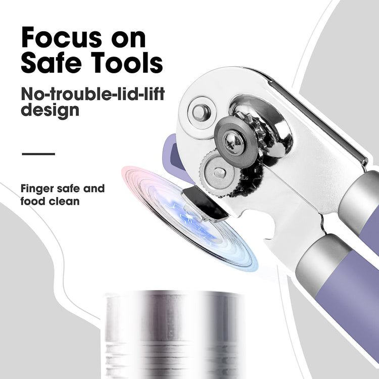 Heavy Duty Hand Can Opener Manual with Magnet Lid Remover