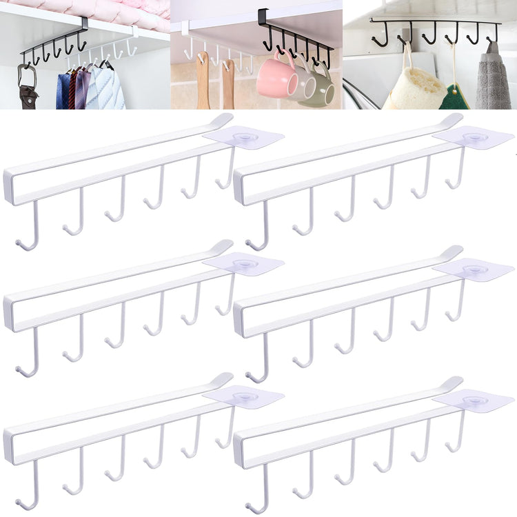 6PCS Mug Hooks Under Cabinet (6 Count)