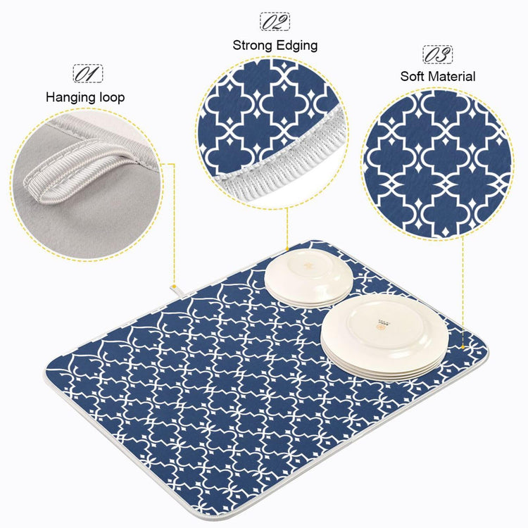 Super Absorbent Dish Drying Mat Microfiber Fast