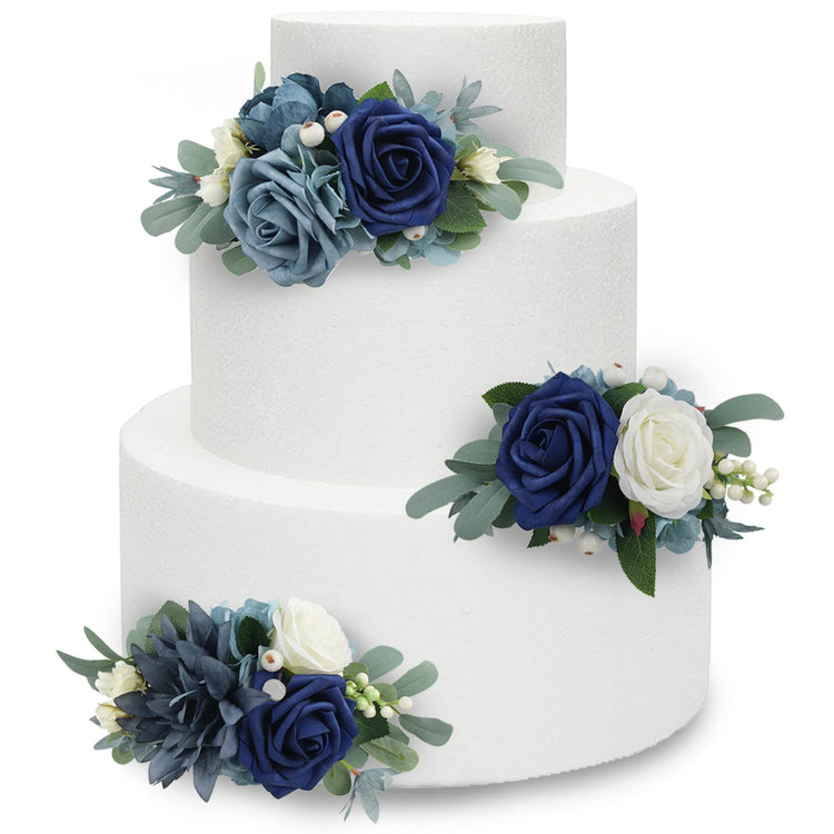 3Pcs Premade Cake Flowers (3 Count)
