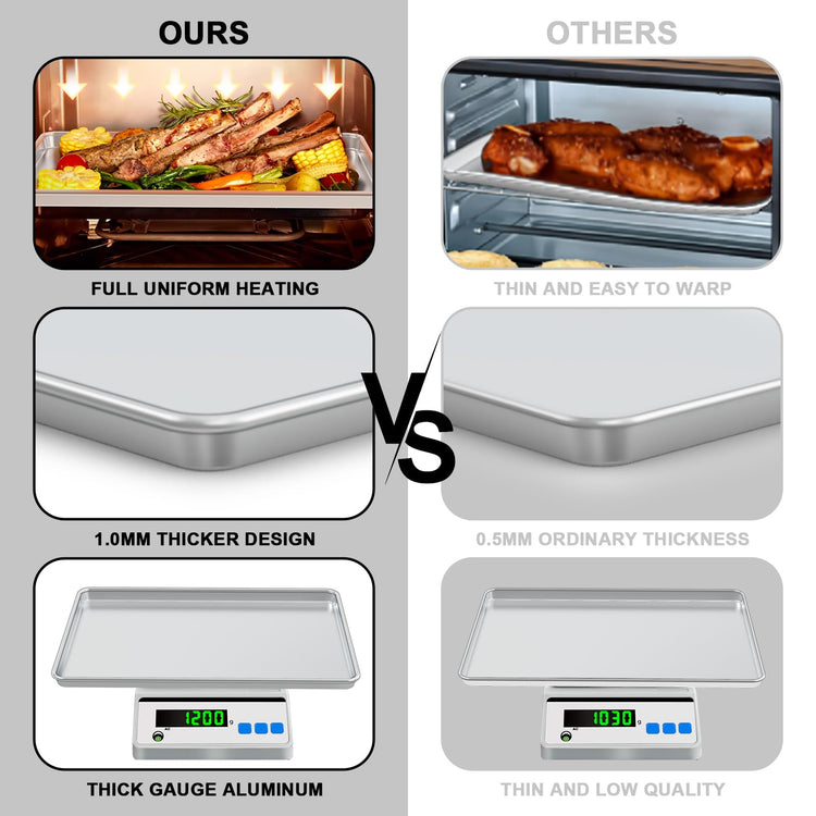 24 Inch Baking Sheet Pans with Rack Set (2 Count)