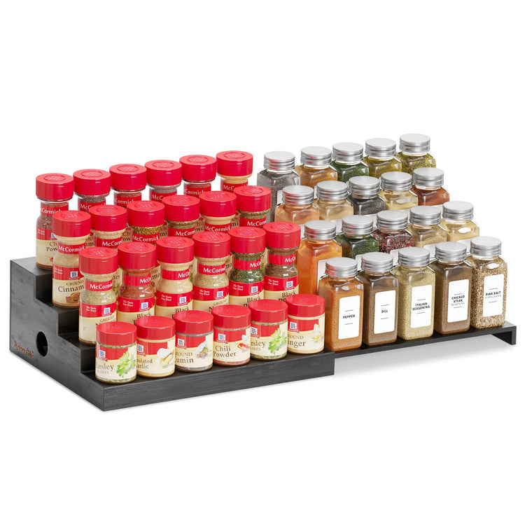 Bamboo Spice Rack Organizer for Cabinet